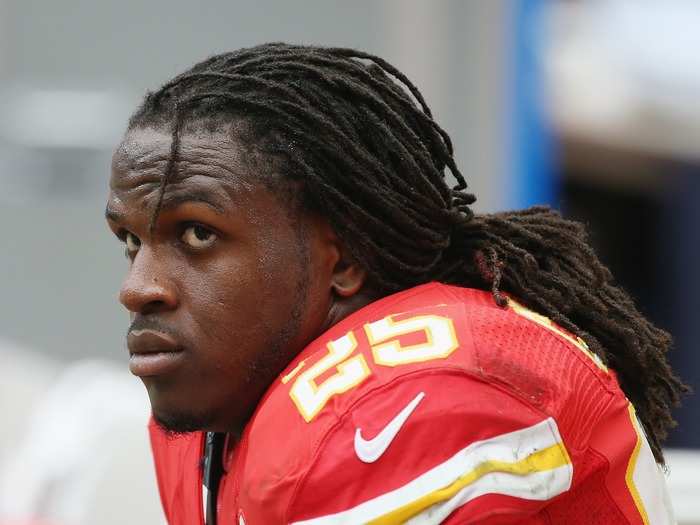 Jamaal Charles has iconic dreadlocks.