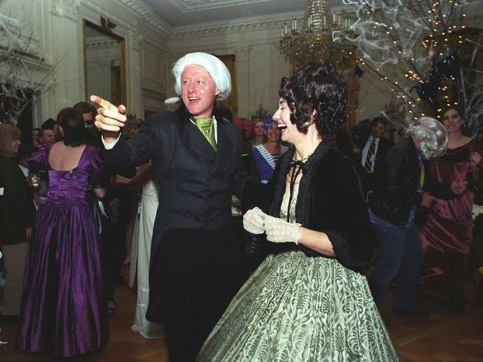 In 1993, the Clintons dressed up as James and Dolly Madison at a Halloween party hosted at the White House.