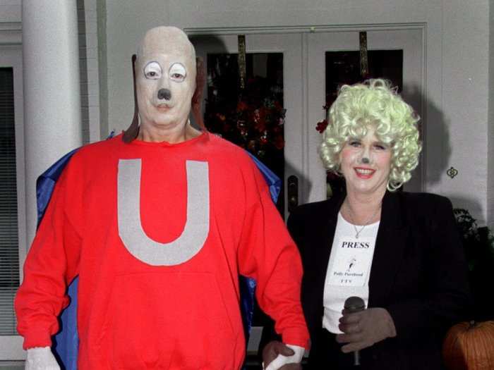 They outdid themselves the next year. Al Gore attended his Halloween party as the Underdog, and Tipper Gore dressed as "Polly Purebred" in 1999.