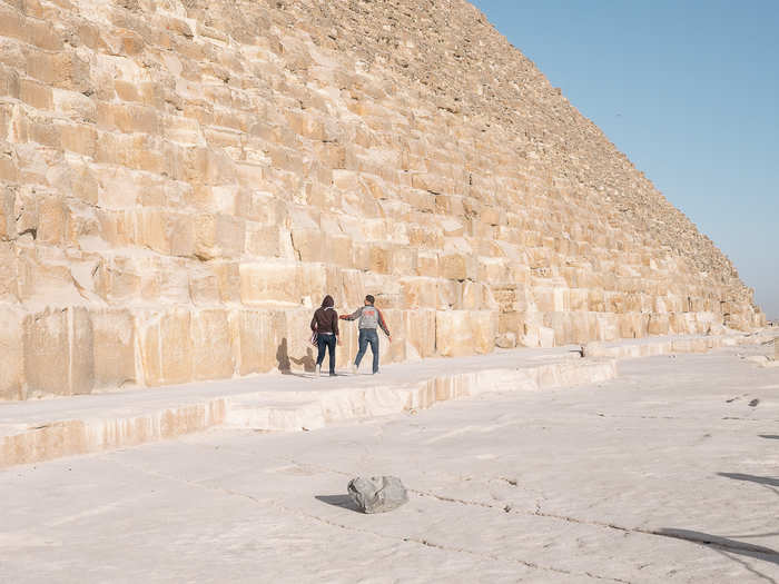 When they went to the Saqqara pyramids on the edge of the Cairo region, they found they were the only people there. Besides feeling nervous to be off that far alone, they were also being bothered by locals while they were walking around.