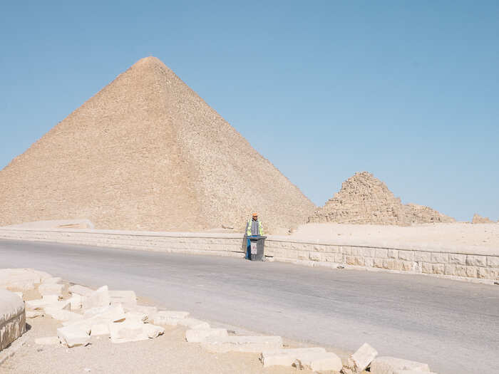 Not many other people were there to check out the pyramids with Terzza.