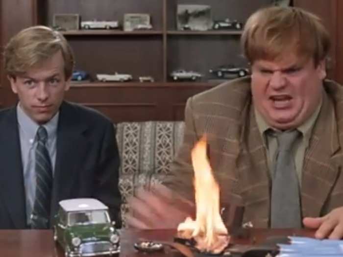 Tommy Boy, featuring close friends David Spade and Chris Farley, grossed $32 million domestically.