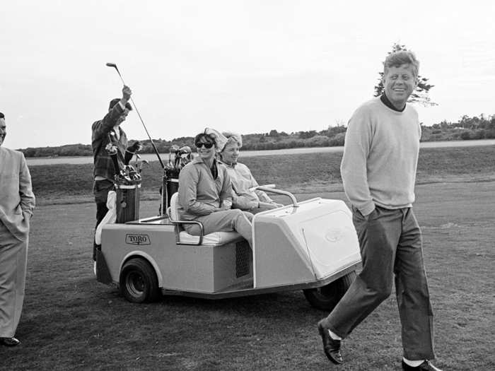 JFK and Jackie O. golfing in Rhode Island (1963)