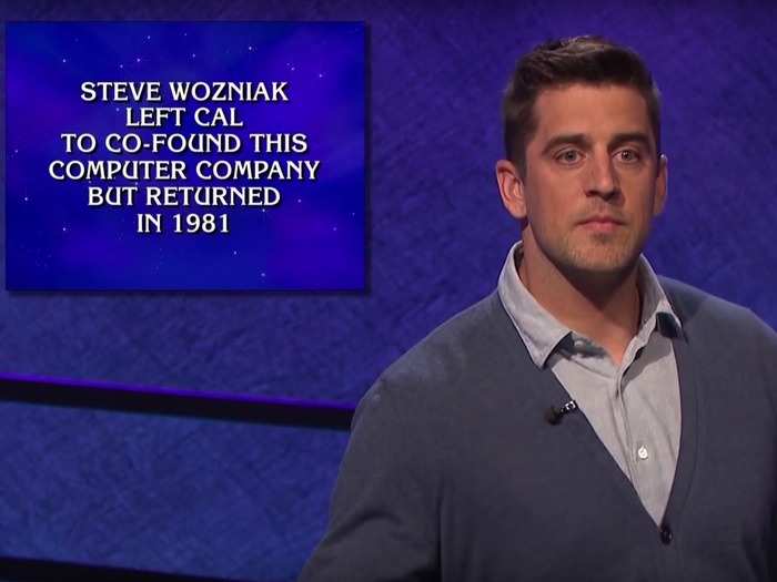 Last year, Rodgers won Celebrity Jeopardy!, easily beating Shark Tank