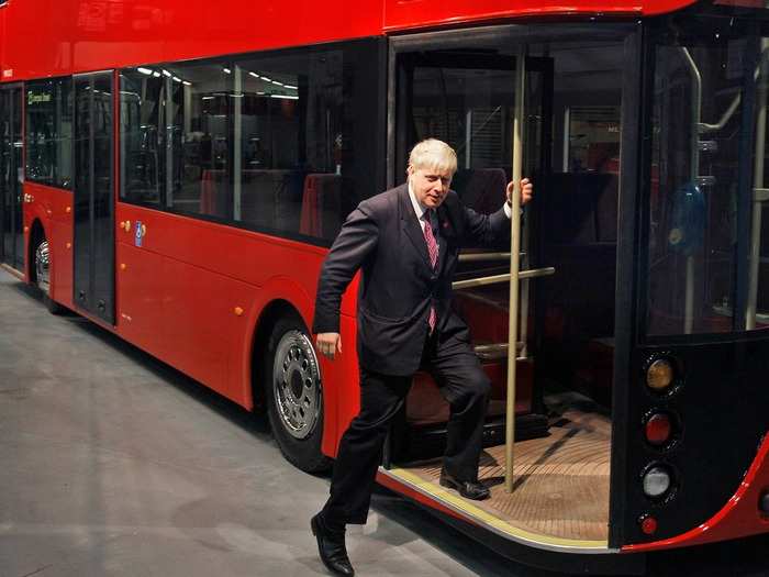 In 2010, Johnson hops onboard a mock-up for the New Routemaster.