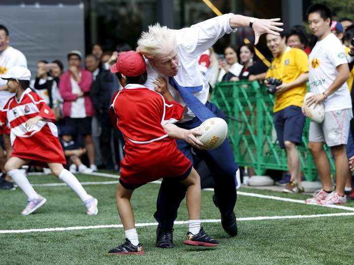 In October, Johnson played in a rugby match during an official visit to Japan. During the game, he barreled into 10-year-old Toki Sekiguchi, knocking him to the ground. Sekiguchi told reporters, "I felt a little bit of pain, but it