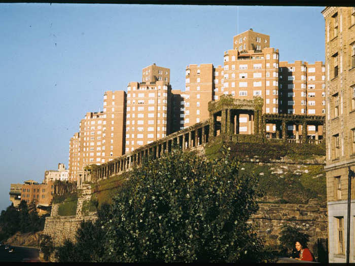 Up in Harlem, just north of George Washington Bridge, Cushman captured a shot of Riverside Drive.