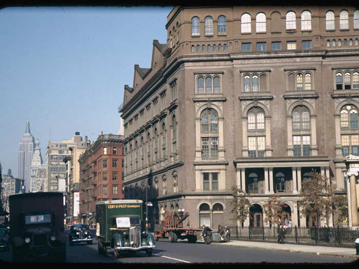 Cooper Union, pictured here on the right, opened in 1859.