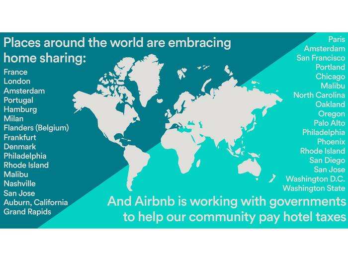 Home-sharing is accepted around the world.