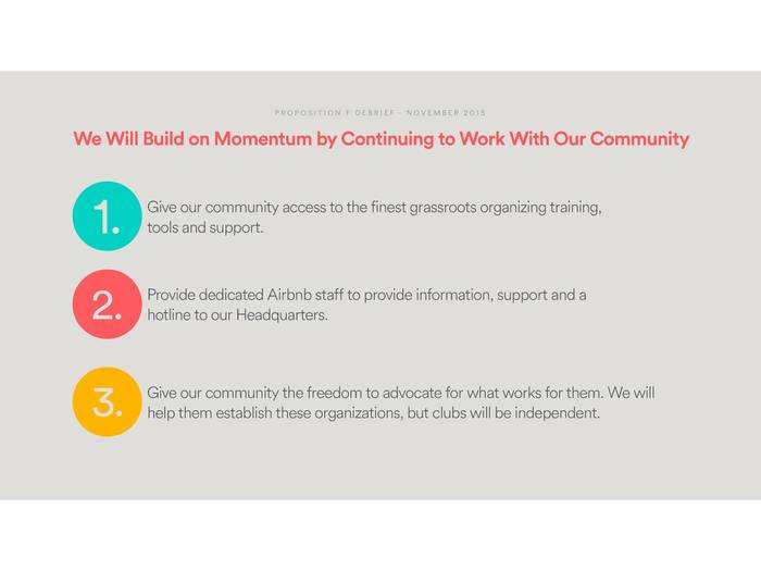 Airbnb will supply the clubs with grassroots-organizing training.