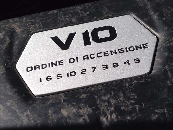 Lambo is so proud of this piece of engineering that they stamped the firing order of the cylinders right on the powerplant. Just so you know.
