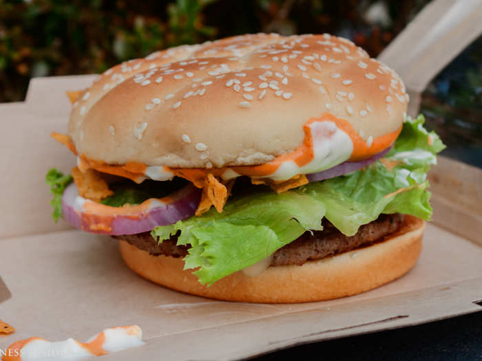 Once again, a burger that defies its smushed fast-food family. The premium bun is okay, but I prefer the artisan variety; this one is really just a fancier-looking regular bun, so it doesn