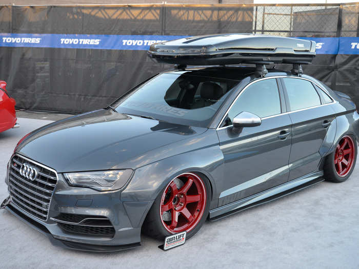 ... this lowered Audi S3 ...