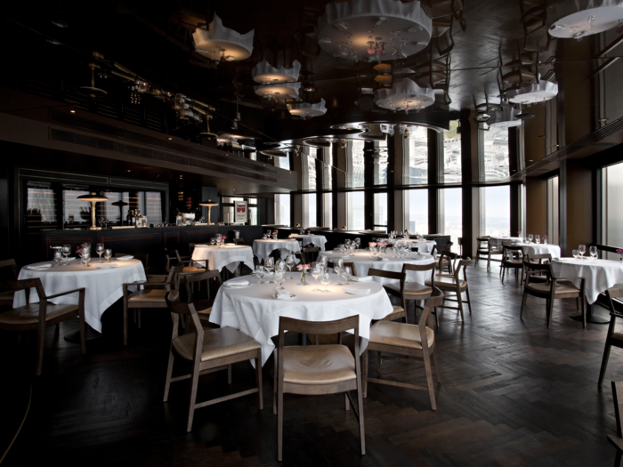4. CITY SOCIAL — City Social is one of the numerous restaurants run by former Gordon Ramsay student Jason Atherton. Located at the top of Tower 42, the dining room has amazing views of the Gherkin, as well as lots of quiet corners so you can do business in private.