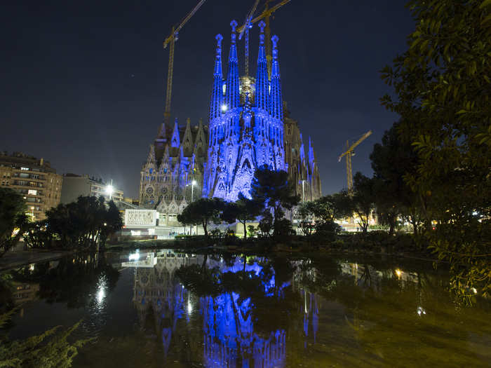 On this day in April, it was illuminated in blue to mark World Autism Awareness Day.