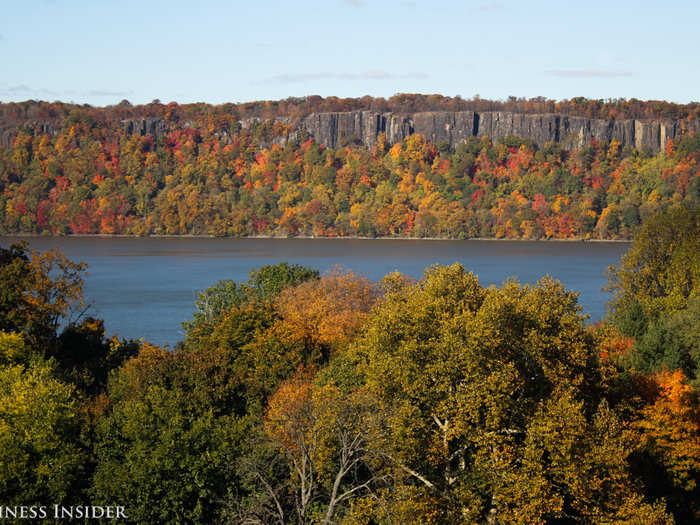 When Twain was living at Wave Hill, he wrote, "I believe we have the noblest roaring blasts here I have ever known on land; they sing their hoarse song through the big tree-tops with a splendid energy that thrills me and stirs me and uplifts me and makes me want to live always." The foliage by the Palisades is especially spectacular during the fall season.