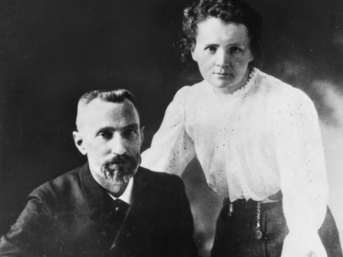 In 1903, the Physics Nobel Prize was awarded to Pierre Curie, Marie Curie, and Henri Becquerel.