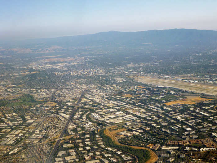 The namesake of Silicon Valley is the Santa Clara Valley, which runs from the southeast of the San Francisco Bay down to San Jose, more or less. San Francisco itself isn