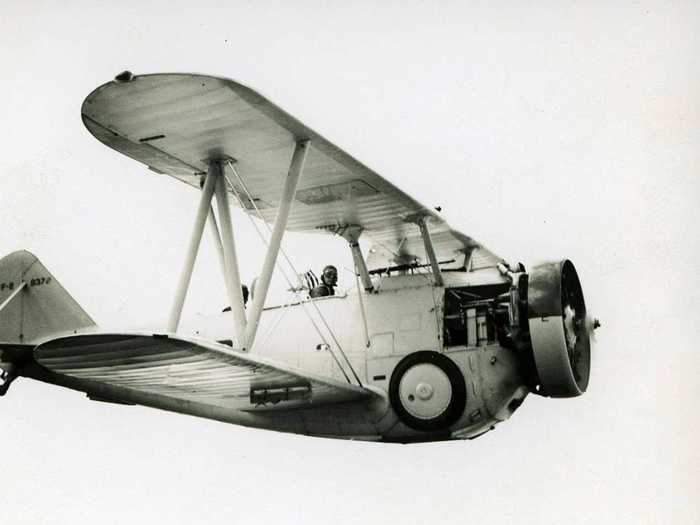 Experimental Marine Corps aviation began in conjunction with the Navy around 1919. This photo from 1930 shows a Marine flying a Grumman FF-2 Navy plane. Within a decade the Marines had their first aircraft wing, which is now based in Okinawa, Japan.