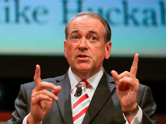 9. Mike Huckabee, Republican, former Arkansas governor