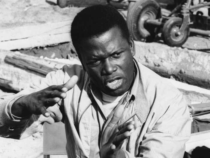 Sidney Poitier acted insane to find a way out of the Army.