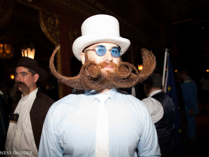 Adam Gazda from Newark, Delaware, has been competing for a year and a half, but only for six months in the freestyle beard category. "I