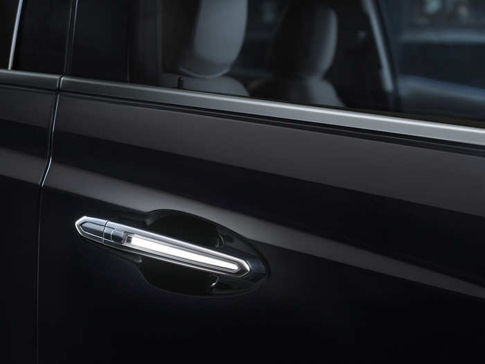 Other exterior styling touches include lighted door handles and ...