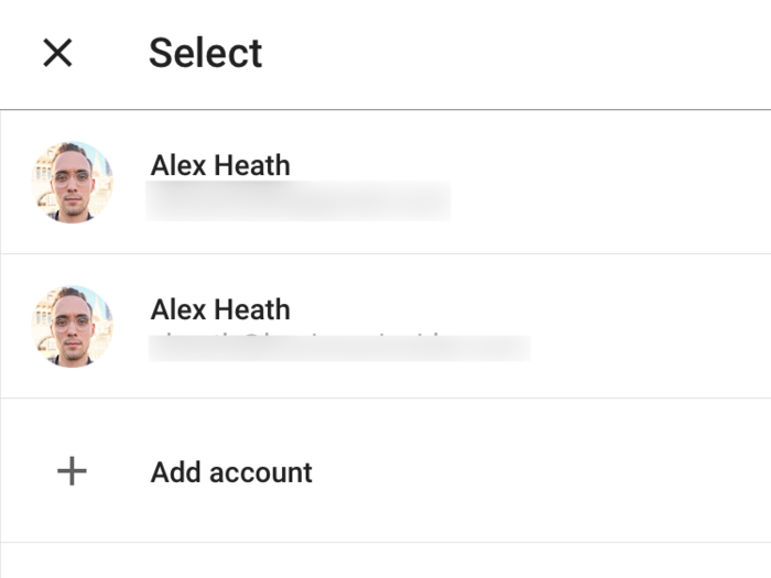 It automatically recognizes the Google accounts you