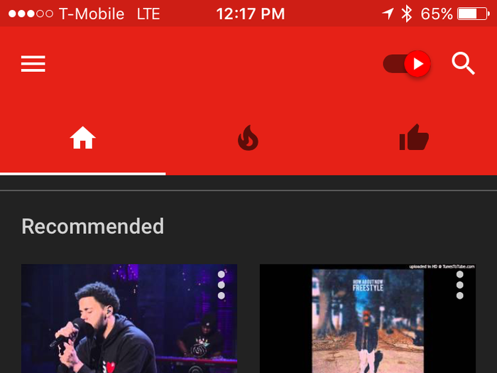 Scroll down for recommended videos based on what you