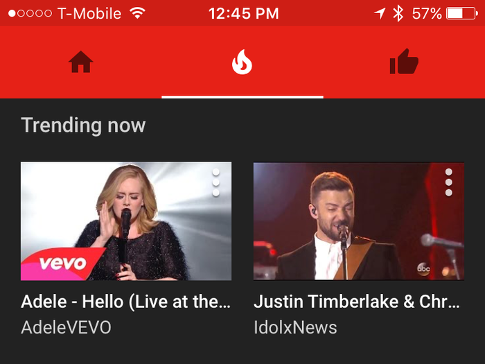 And see individual videos that are currently trending.