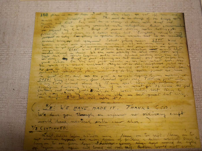 Heyerdahl wanted his expedition to prove indigenous peoples could have crossed the Pacific before the arrival of Europeans and settled on Polynesian islands. The team landed after a 101-day journey that crossed 4,300 miles. This is a page from Heyerdahl