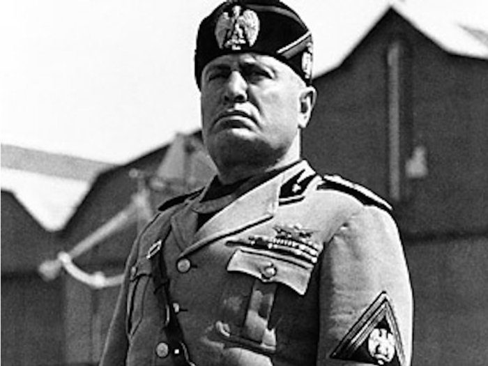 Benito Mussolini loved garlic and thought French food was "worthless."