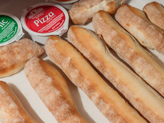 And while they have no fancy flavor injection or herbal dusting, these simple, crispy yet doughy sticks of bread are perfect. They