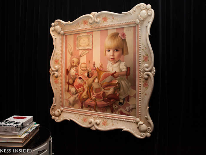 Malca told us this piece by Mark Ryden reminded him of home. "I only buy things that mean something to me personally," he said. "Everything you see here is what I like."