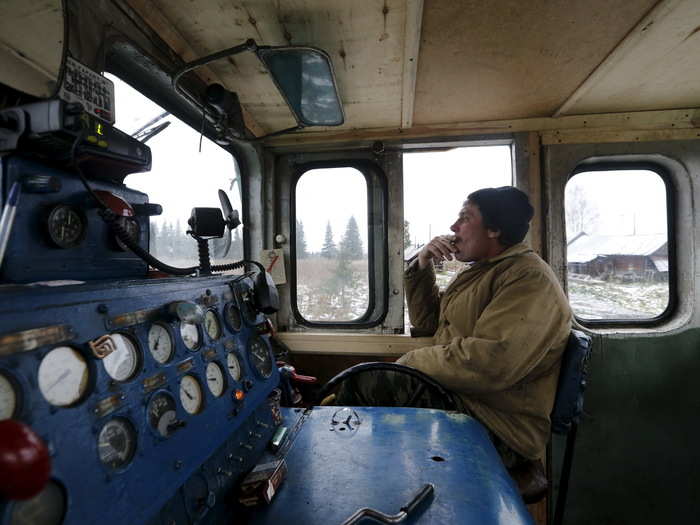 Russian railroads employ nearly a million workers. Alexander Kuznetsov often drives this route.