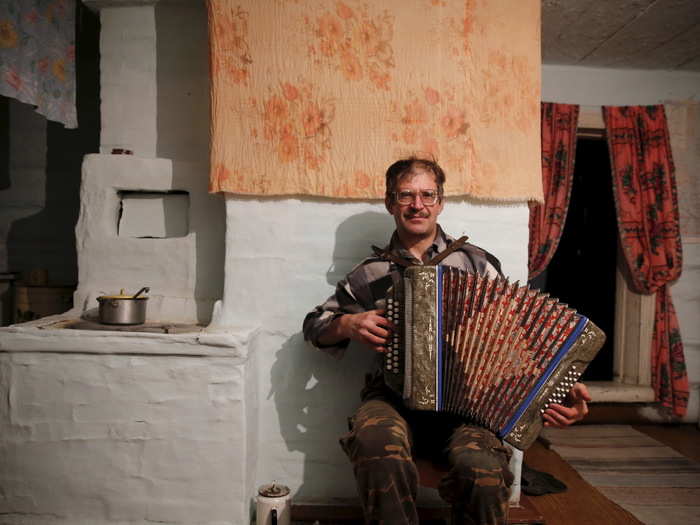 Her son Sergei, aged 62, often plays accordion for Vassa to pass the time. There are no telephones here either, and no mobile phone signal at all.