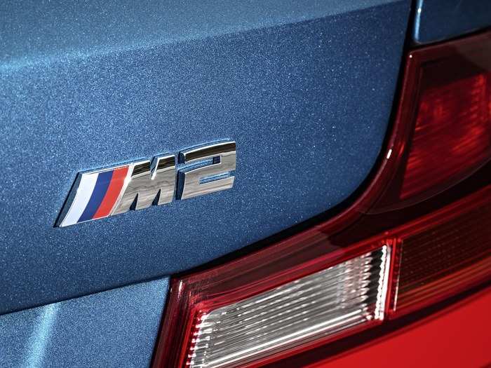 BMW also sets the M2 apart from the standard 2-Series with a collection of "M" logos to remind everyone of the car