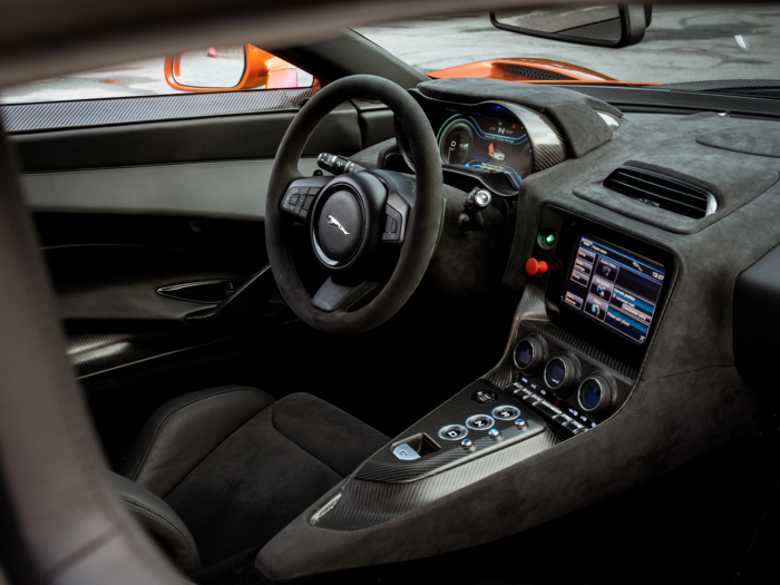 The steering wheel and the center console can also be found in Jaguar