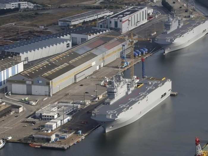 France builds its own warships, and was set to supply two mistral-class helicopter carriers to Russia. The deal was eventually canceled amid growing tensions between Europe and Moscow.