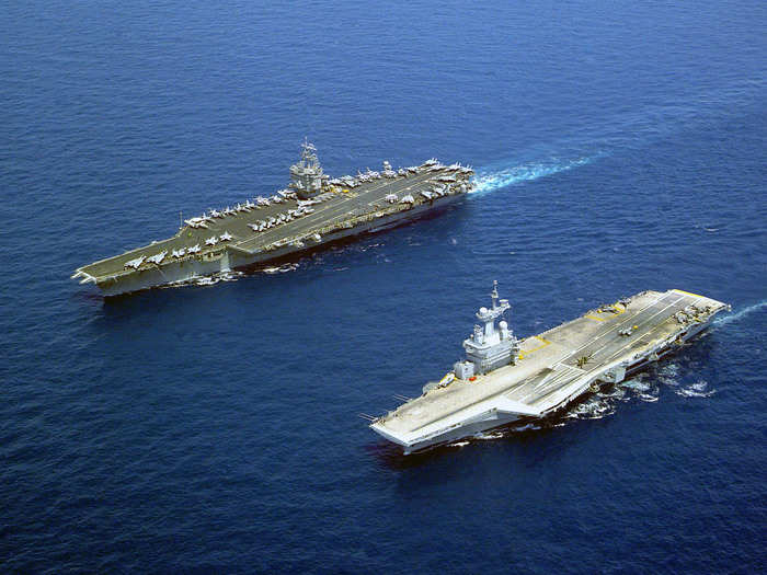 France operates the only nuclear-powered aircraft carrier outside of the US, the Charles de Gualle.