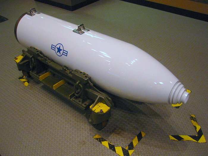 The B61-12 will replace a 1-megaton nuclear bomb called the B83 (below). Retiring those weapons will cut the total number of nuclear gravity bombs by 50%. They