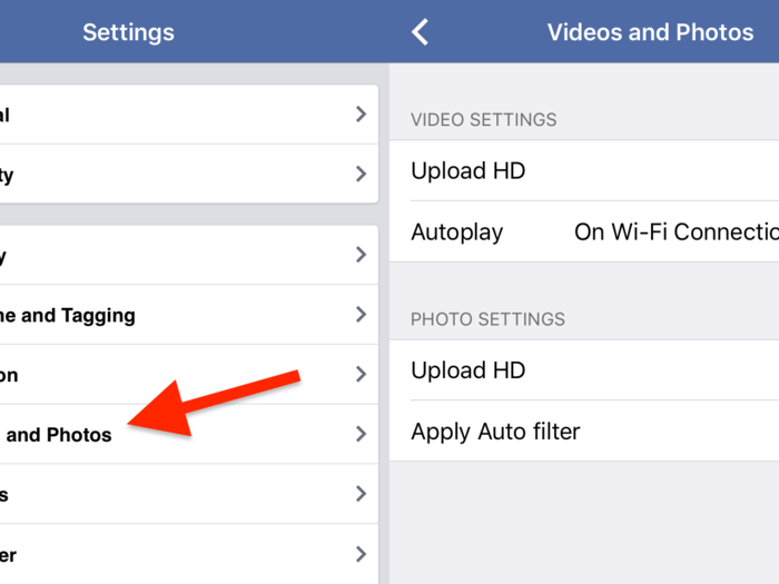 6. Turn off auto-playing videos in your News Feed.