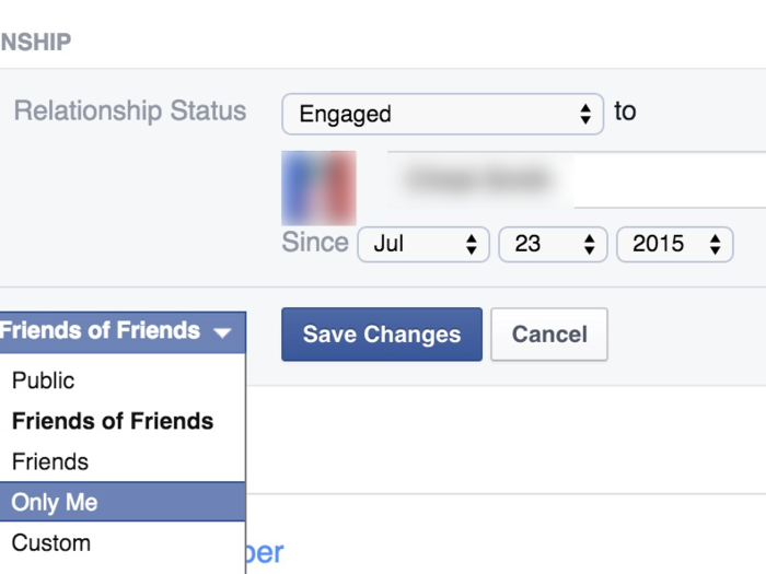 14. Hide your relationship status change from your friends.
