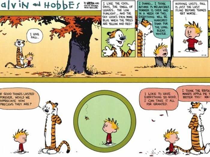 2012: Due to the rarity of "Calvin and Hobbes" items, an original 1986 comic strip by Watterson was sold for the record-breaking price of $203,150.