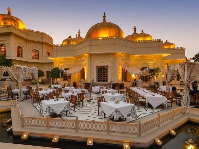 Take a private boat to the Oberoi Udaivilas, named the Best Hotel In India by TripAdvisor.