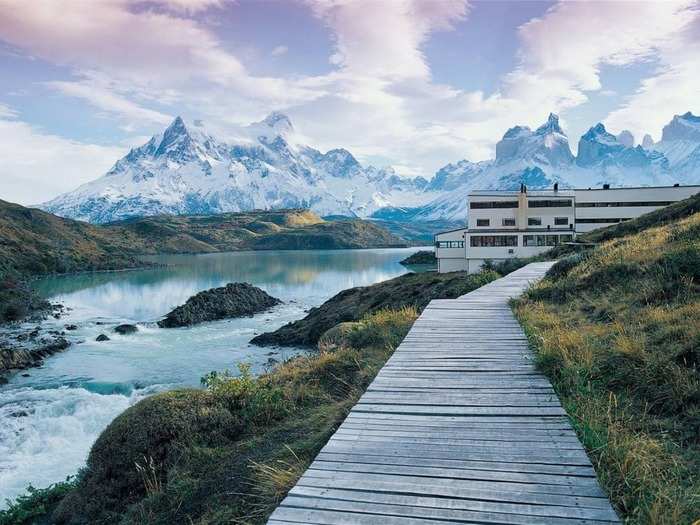 Explore the sea, mountains, and ice fields of the remote Torres del Paine National Park at the Hotel Salto Chico/Explora Patagonia in Chile.