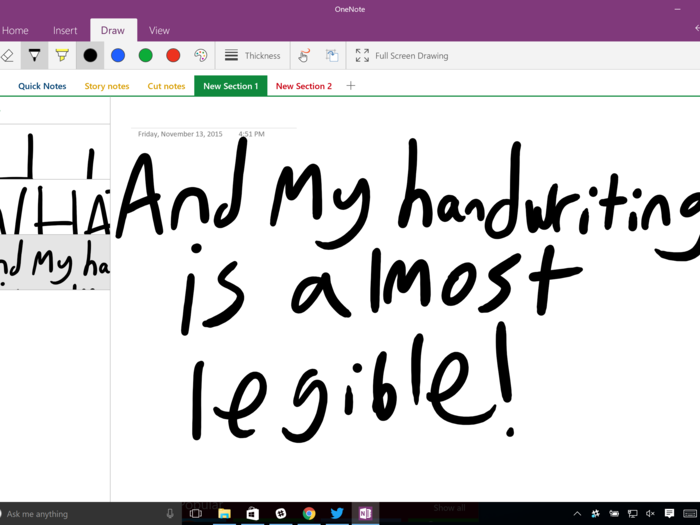 But since the Surface Pro 4 runs a full version of Windows 10, it can do all the note-taking and sketching stuff I like to do on a tablet, but also 100% of the work I need to do on a laptop.