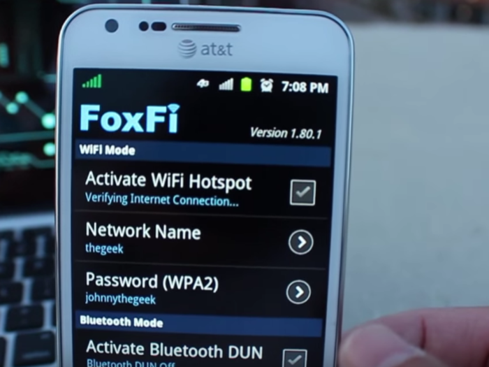 FoxFi turns your phone into a hotspot without your carrier knowing.