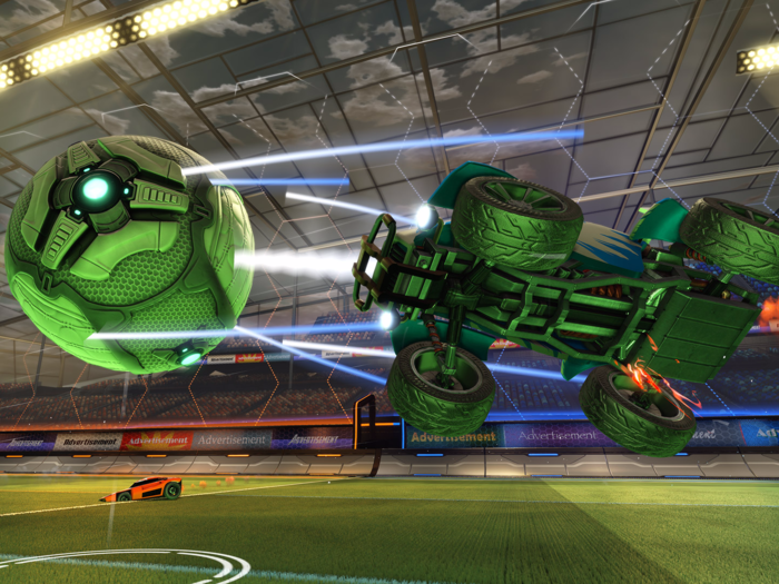 "Rocket League" is like soccer, but with rocket-powered cars.