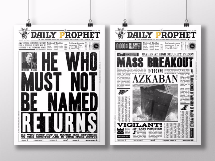 "Daily Prophet" Newspaper Posters